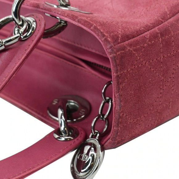 CHRISTIAN DIOR  Lady Dior Cannage Suede Tote Bag - Picture 5 of 12